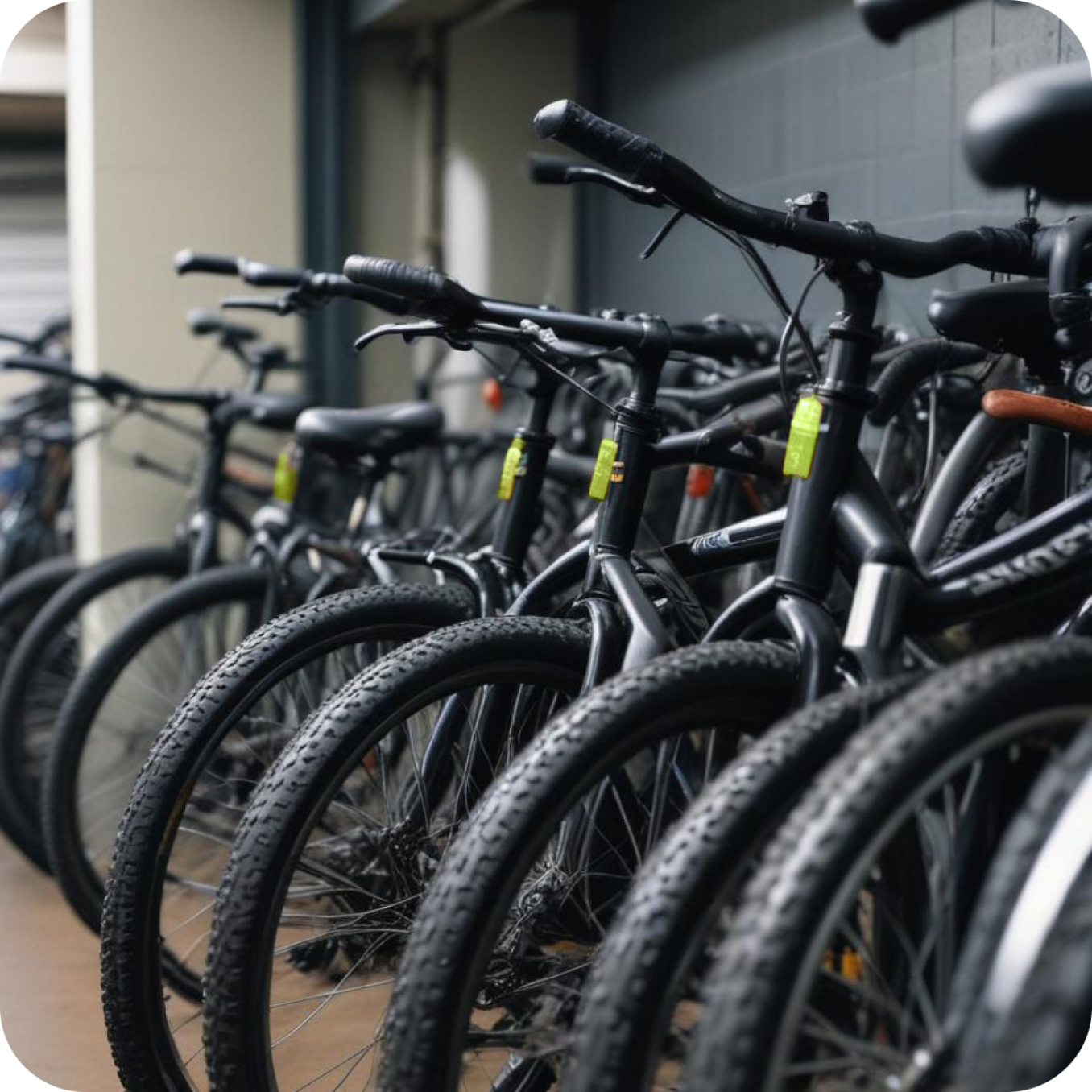 bikes in a row